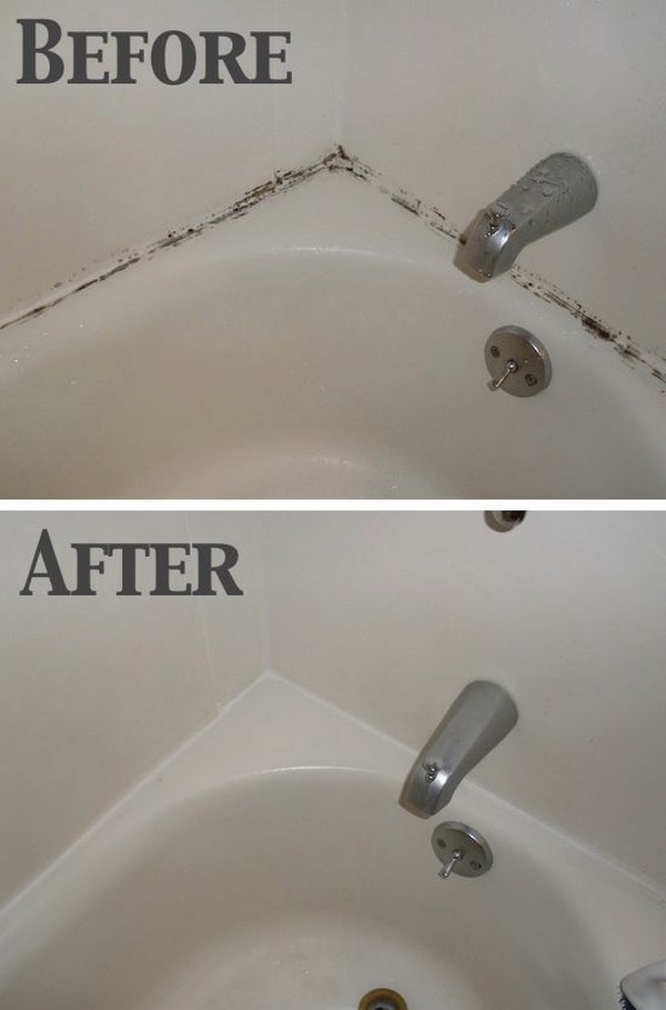 Getting Mold Out Of The Shower Easily. Our bathroom often gets much mold because of the moisture over time. Here I found an awesome tip on how to get rid of it easily. See the detailed directions via 