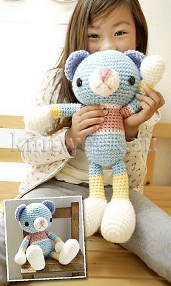 Cute Crochet Teddy Bear. Free pattern 