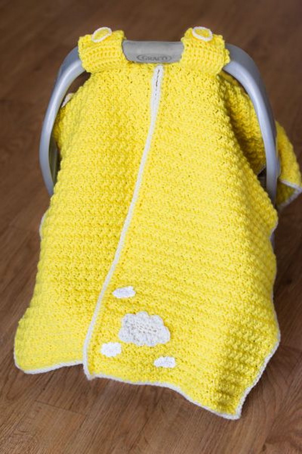 Crochet Car Seat Cover. 