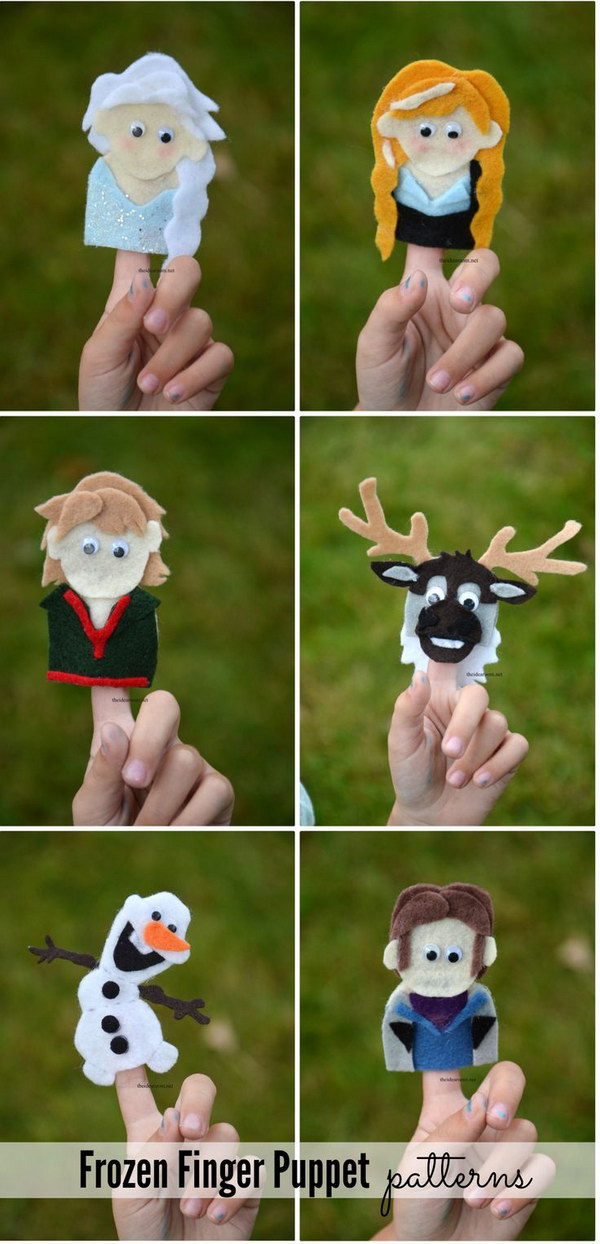 Frozen Finger Puppet Patterns. 
