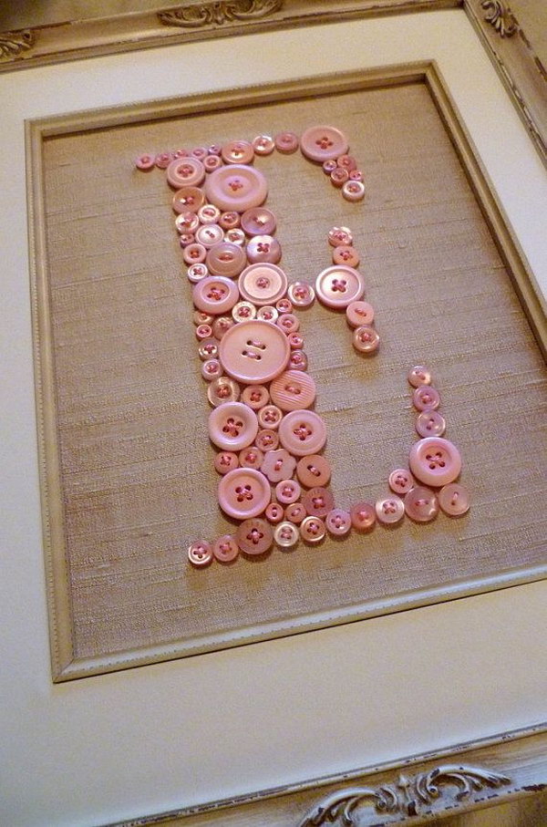 DIY Button Letters 