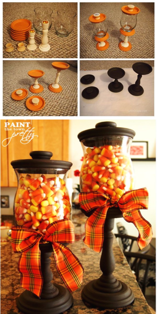 Fall Candy Corn Jars. 