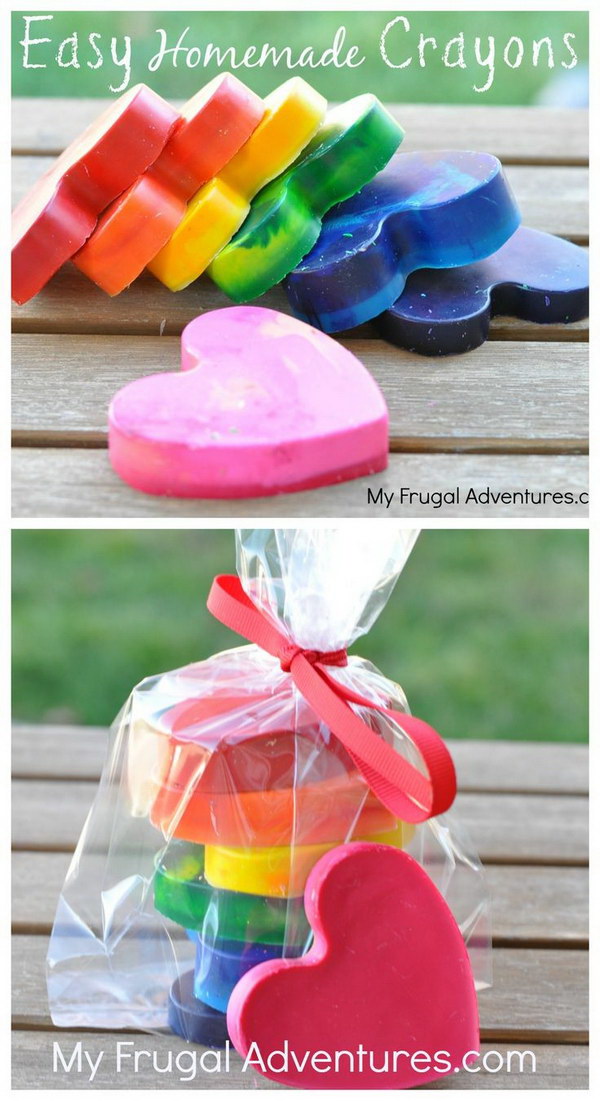 Fast And Easy Homemade Crayons. 