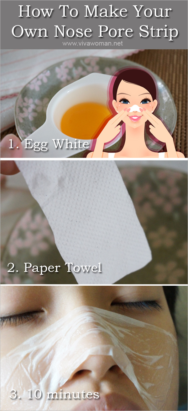 Make Your Own Nose Pore Strip Using Eggs and Paper. 