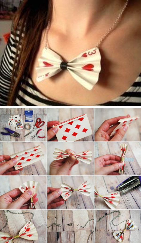 DIY Poker Card Necklace 