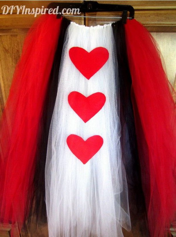 DIY Queen of Hearts Tutu Skirt Costume 