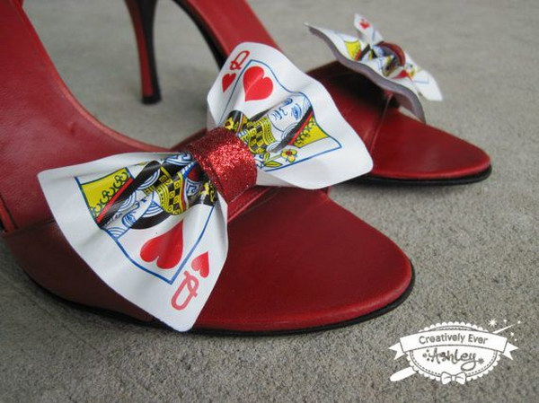 Playing Card Shoes for Queen of Hearts Costume 