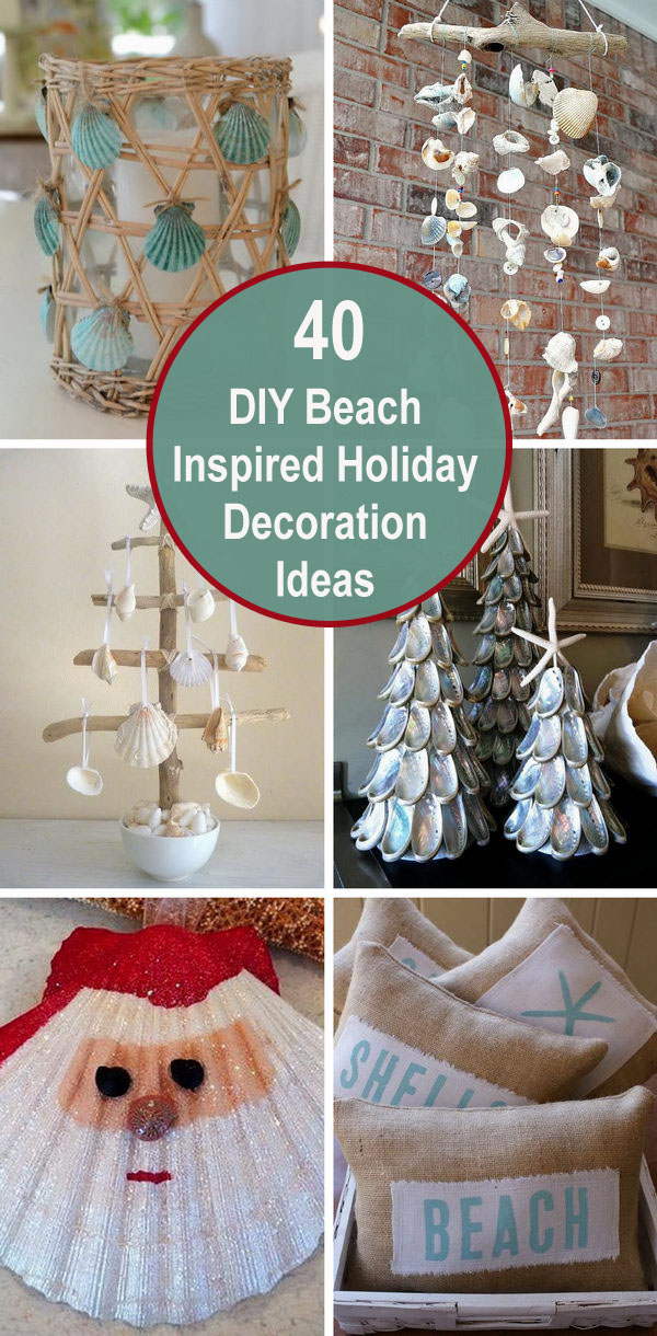 DIY Beach Inspired Holiday Decoration Ideas. 