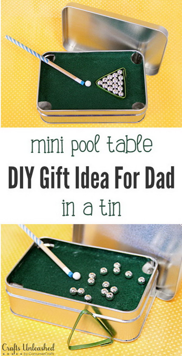 Mini Pool Table in a Tin. 