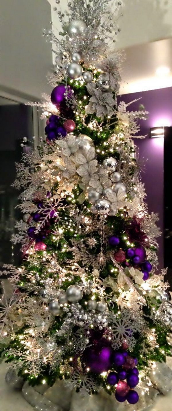 Purple and Silver Christmas Tree 