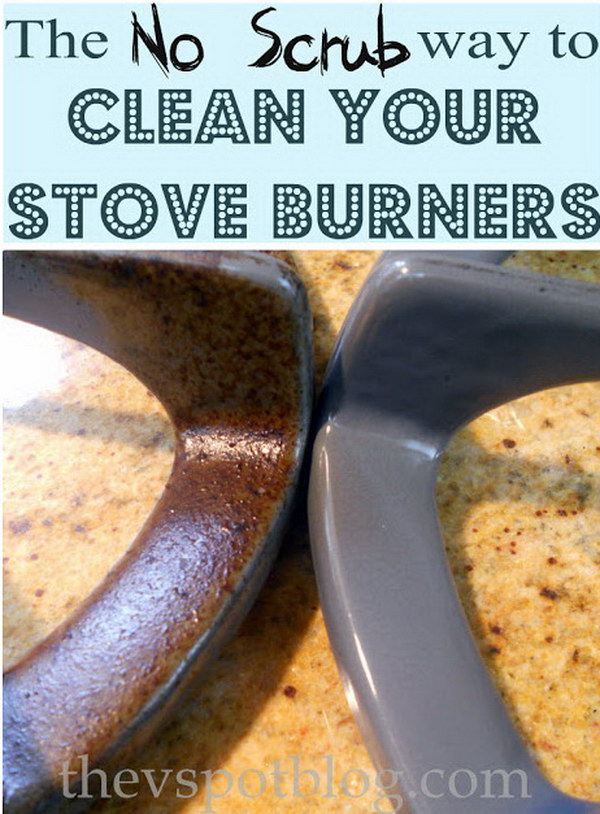 NO SCRUB Way to Clean Your Stove Burners. 