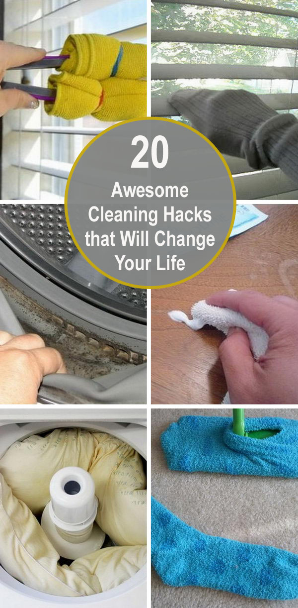 20 Awesome Cleaning Hacks That Will Change Your Life. 