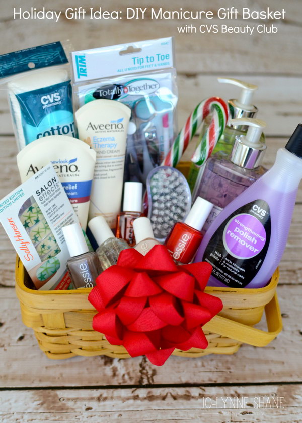 Holiday Gift Idea: DIY Manicure Gift Basket. 