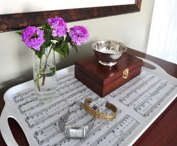 Sheet Music Tray. What a sweet and special gift idea!