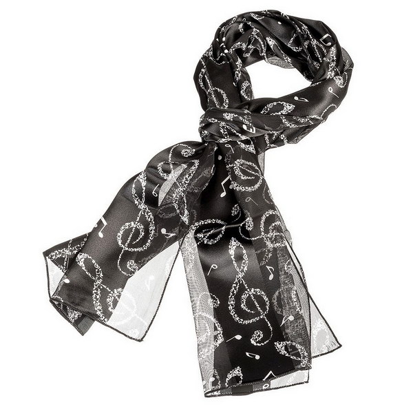 Music Note Scarf. Show your musical side with this music note scarf. It is very beautiful and makes a perfect gift for music lovers or music teachers.