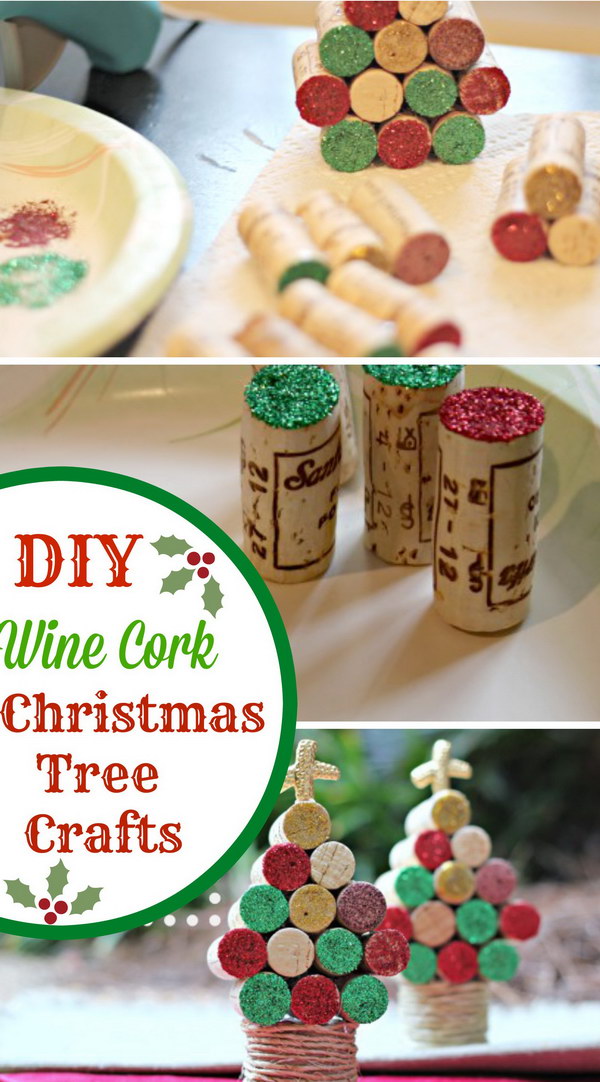 Wine Cork Christmas Tree Craft. 