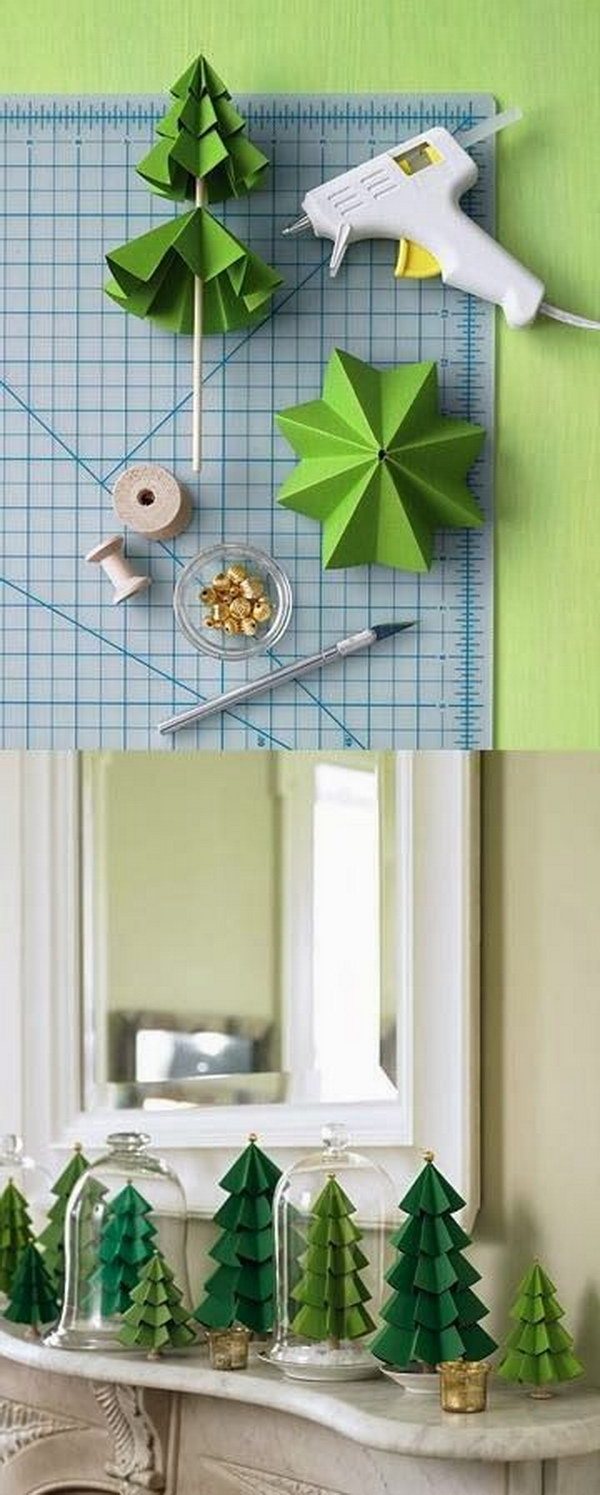 DIY Paper Pine Trees. 