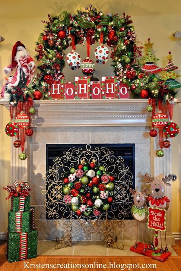 Whimsical Christmas Mantel Decoration 