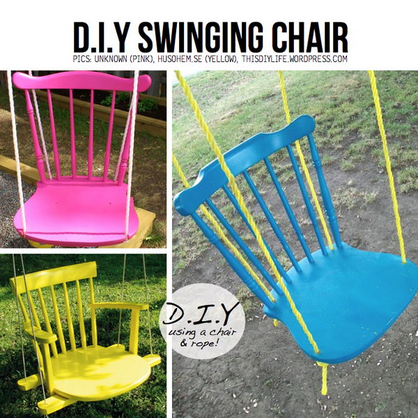 Turn Old Chair to Funny Swinging Chair 