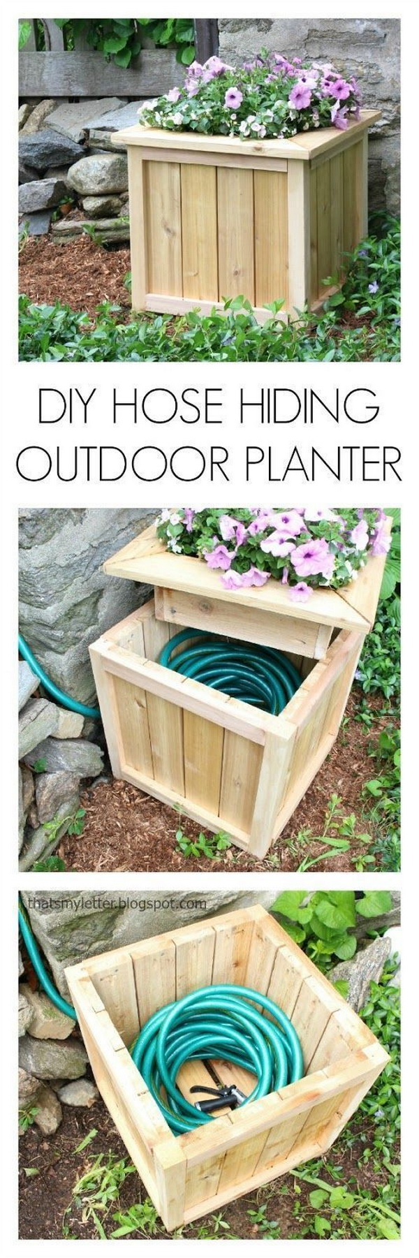 Hide Your Hose in a DIY Planter 