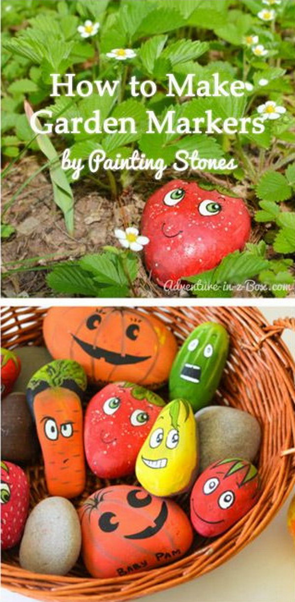 Make Cute Garden Markers with Painting Stones 
