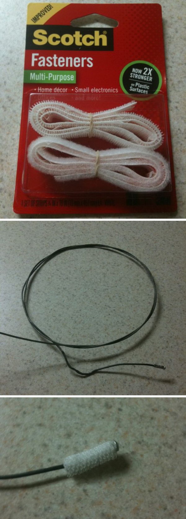 Homemade Velcro Snake Drain Cleaner. 