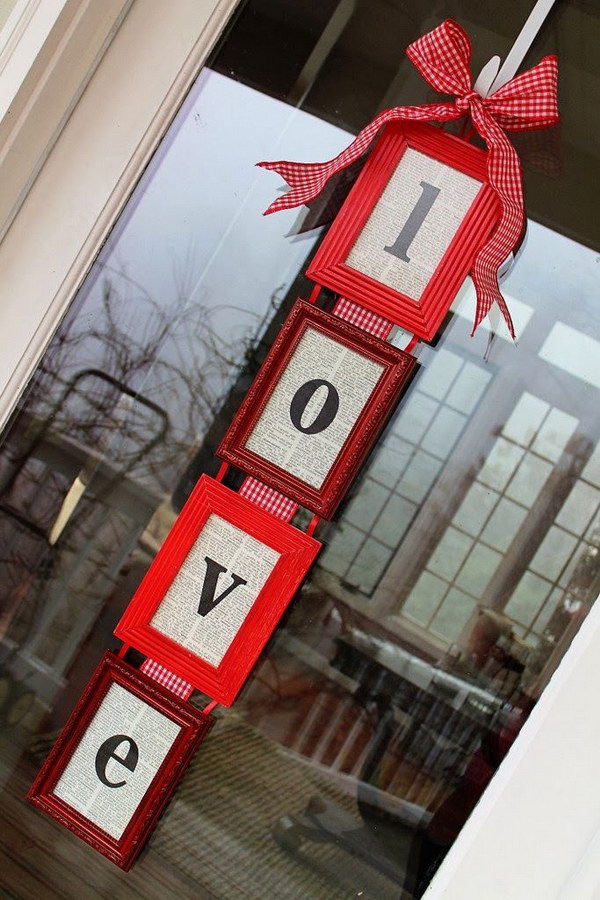 DIY Valentines Day Door Hanger  