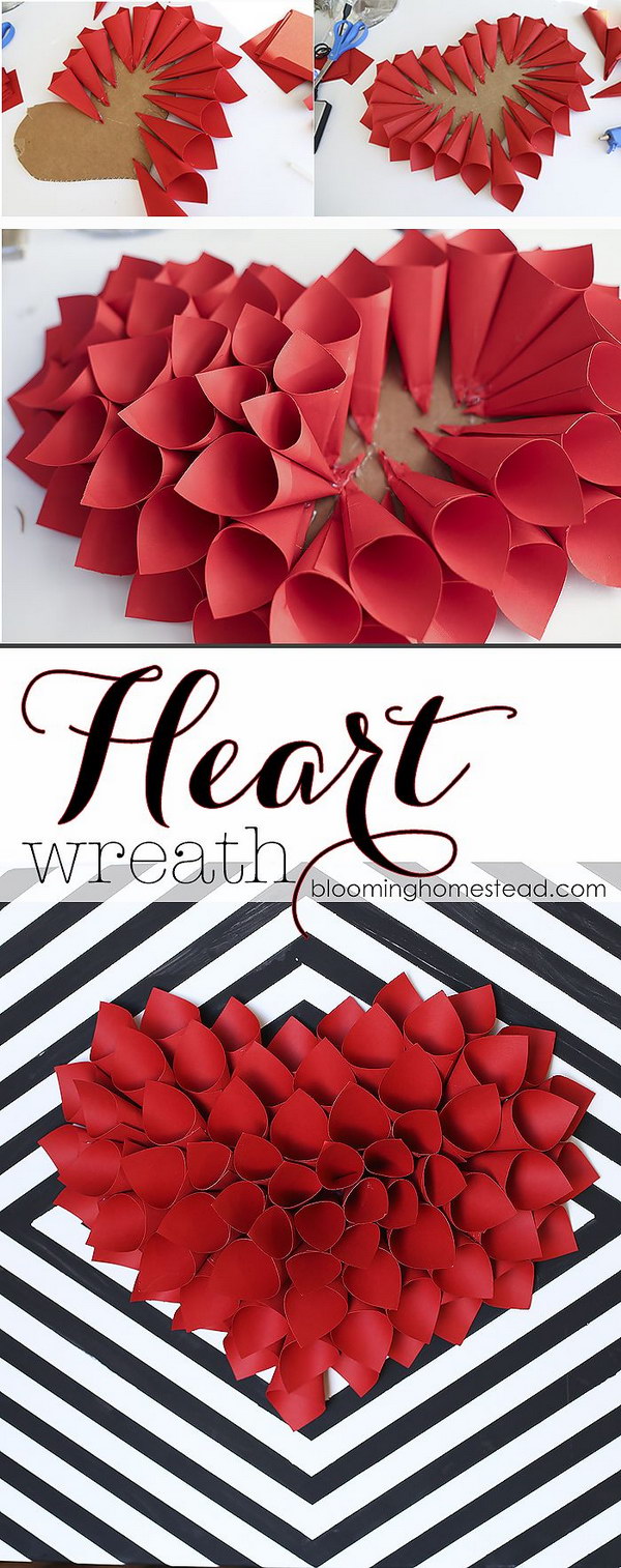 Simple and Easy Valentine's Day Wreath 