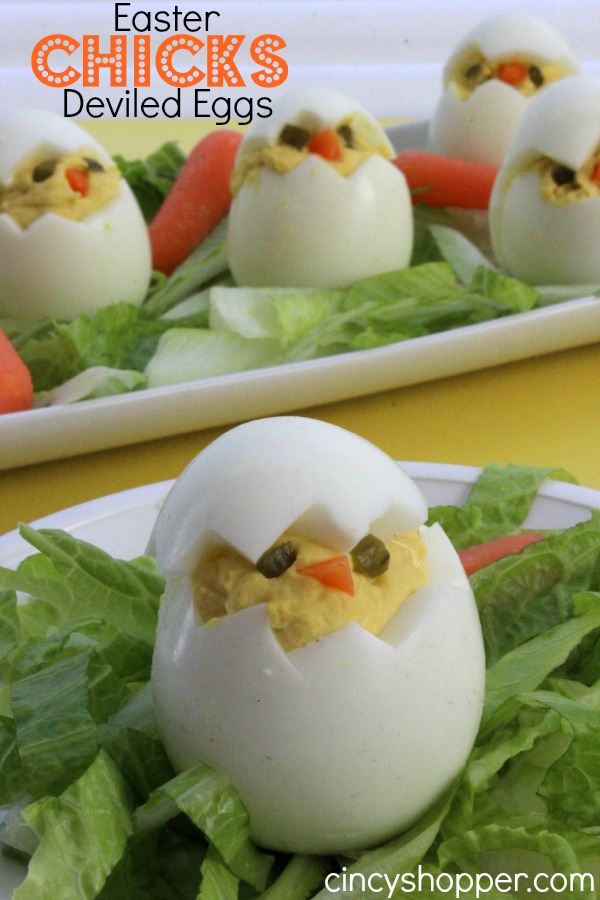 Easy Easter Chick Deviled Eggs 