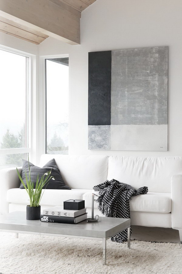  White Living Room Design Ideas In Shades Of Grey. 