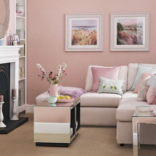 Candy Floss Pink Living Room. 