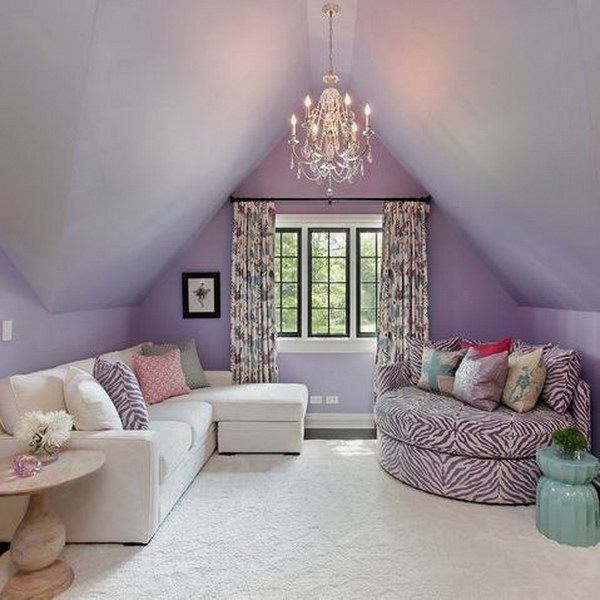 Lavender Living Room Painting. 