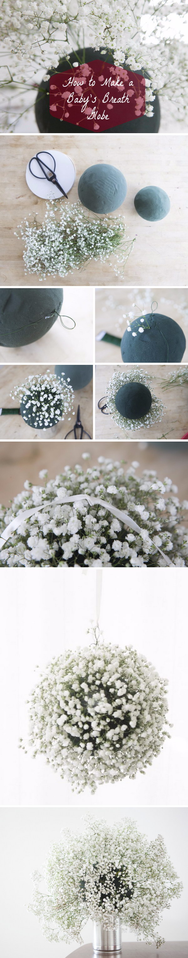 DIY Baby's Breath Wedding Globes 