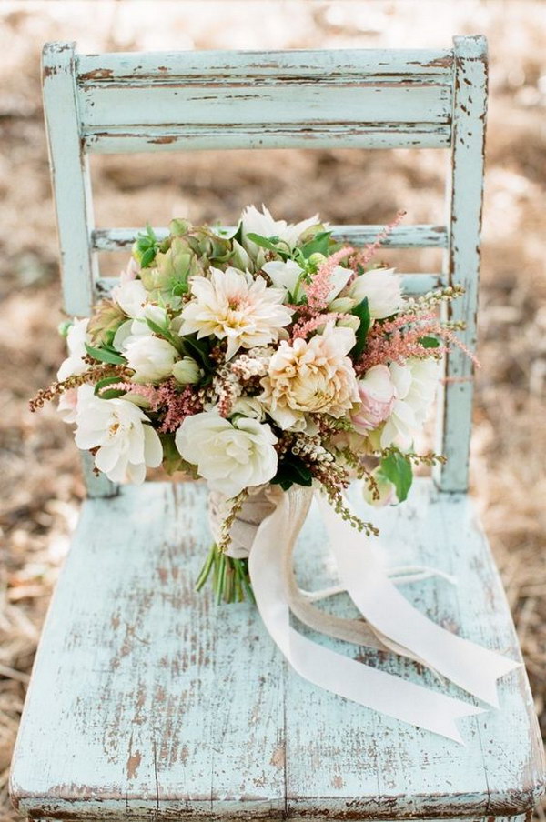 DIY Rustic Vintage Wedding Bouquet 