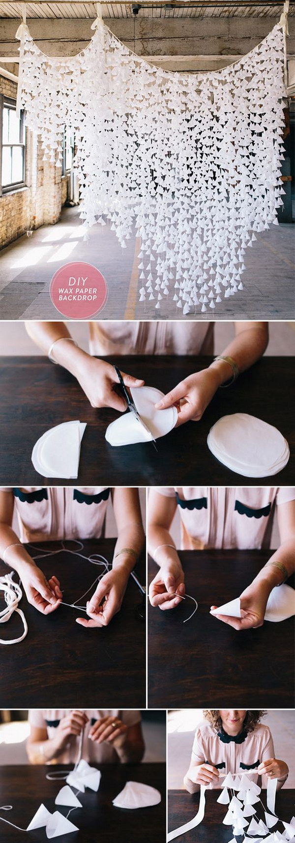 DIY Wax Paper Backdrop 