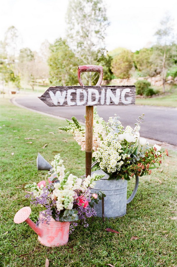 Gorgeous Rustic Water-Can Wedding Entrance 