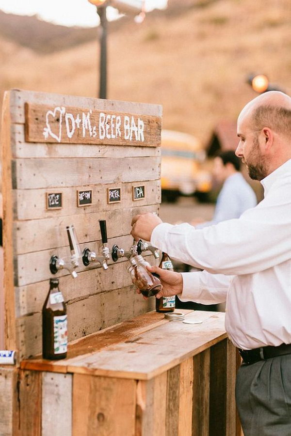 Rustic Cocktail Bar or Drink Station 