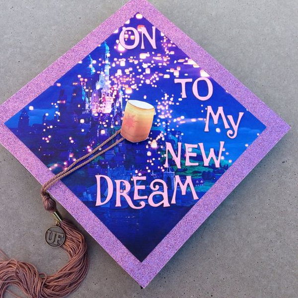 Disney Tangled Graduation Cap. 