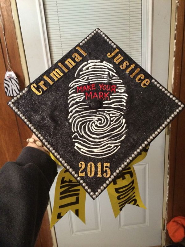 Fun and Easy Criminal Justice Graduation Cap. 