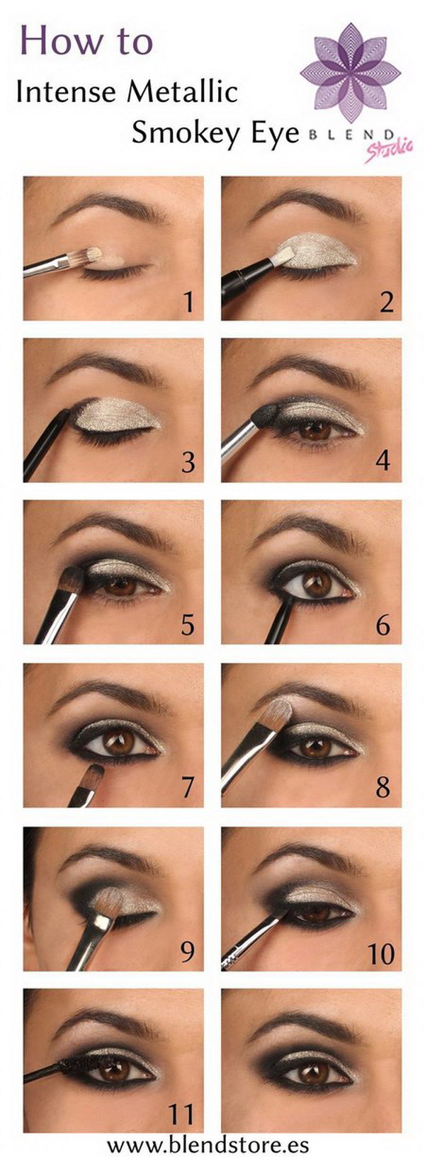 How to Intense Metallic Smokey Eye. 