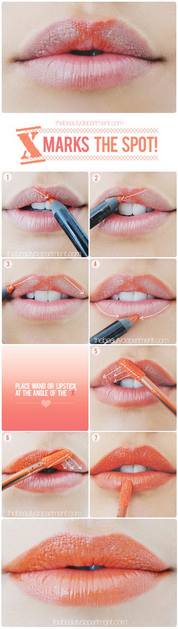 Make a Subtle Difference with X Markers on Your Upper Lip. 