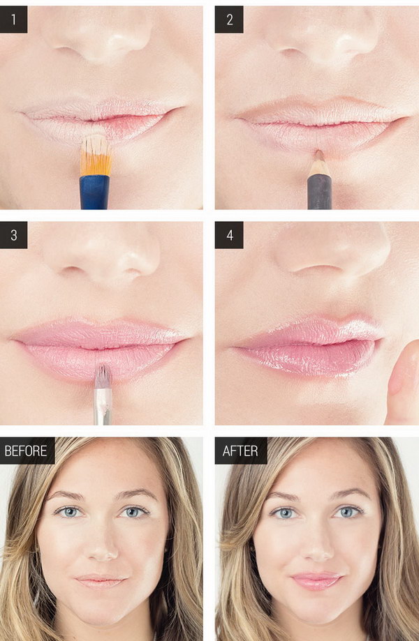 How to Fake Fuller Lips Use a Non-drying Concealer. 