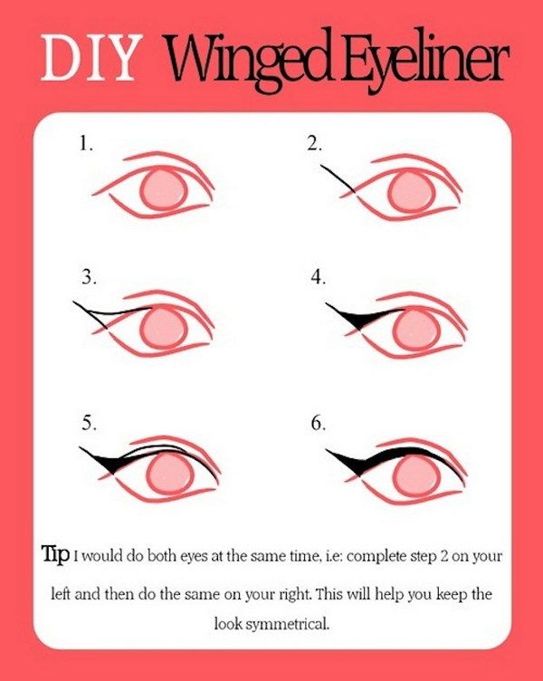 DIY Winged Eyeliner. 