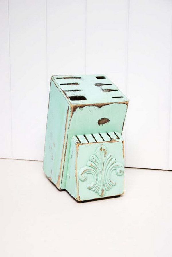 Shabby Chic Knife Block 