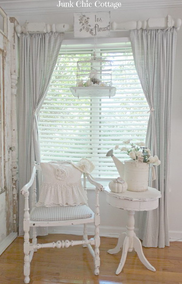 Shabby Chic Window Treatment. 