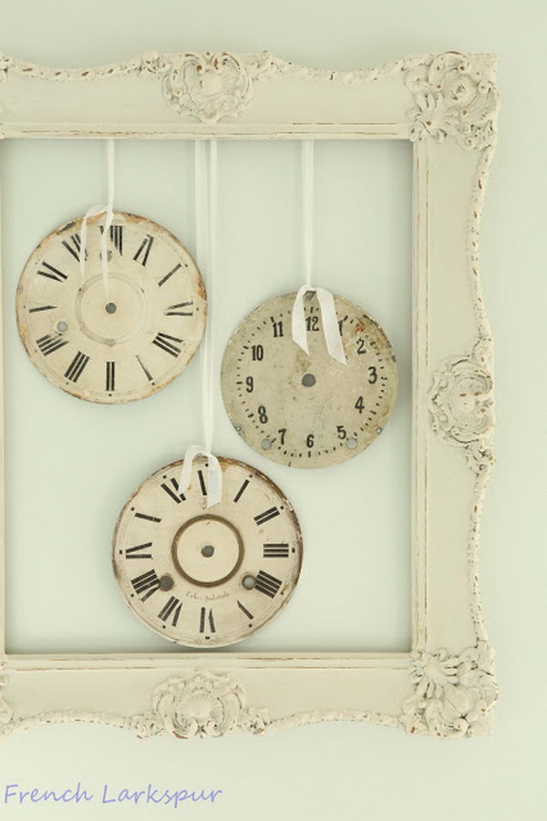 Shabby Chic Clocks And Frame Wall Decor 