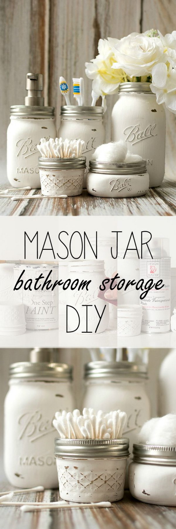 Mason Jar Bathroom Storage & Accessories 