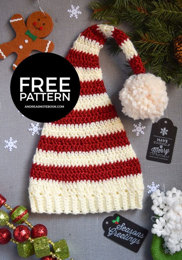 FREE Pixie Elf Hat Crochet Pattern . 