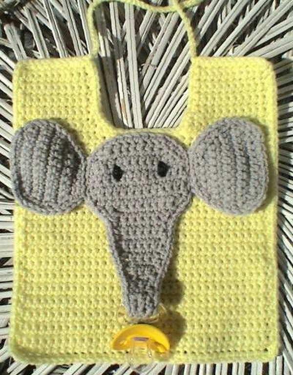 Elephant Pacifier Bib. 