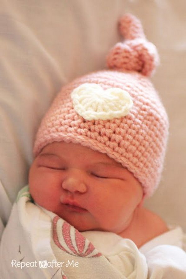 Crochet Newborn Knot Hat Pattern . 